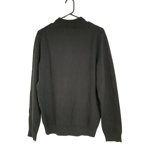 NWT Hugo Boss Mens 1/4 Zip Pullover Sweater M Wool Blend Black RHH10568 - Picture 4 of 11
